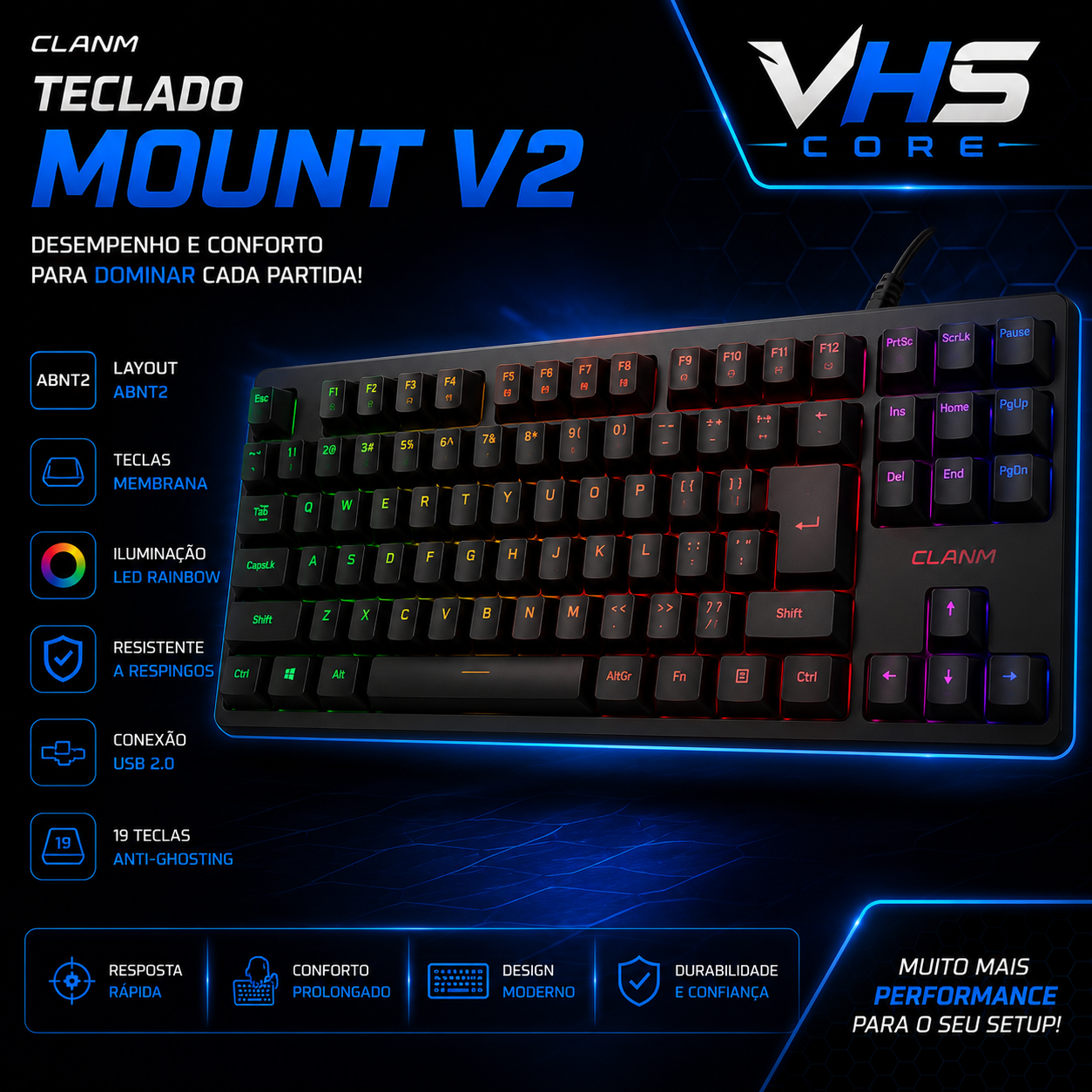 Teclado Gamer MOUNT V2 RGB